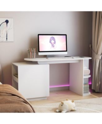 Streamdale Modern Expandable Home Office Desk with Storage & Hutch