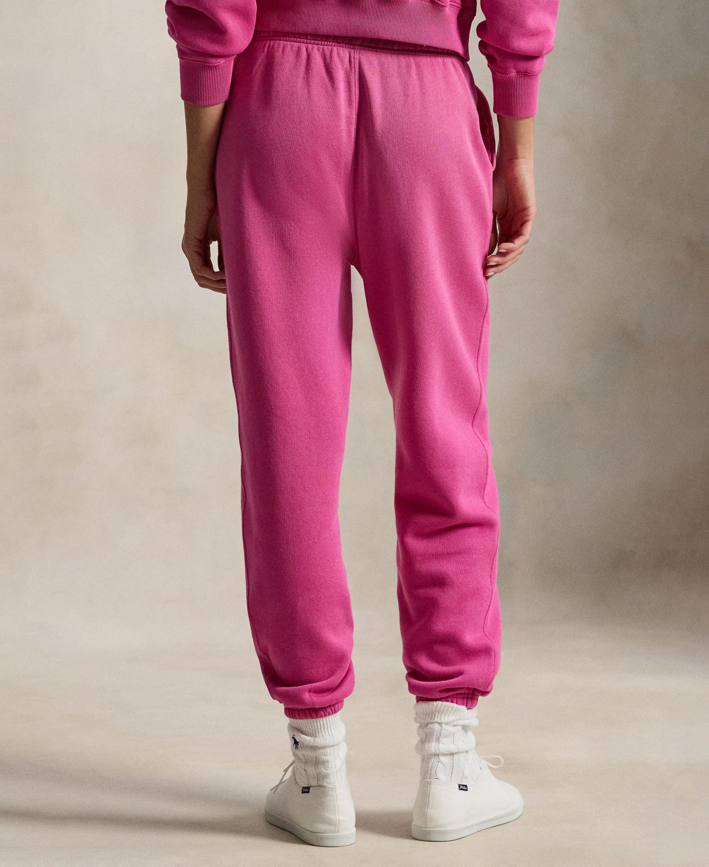 Женские брюки Polo Ralph Lauren Fleece Drawstring Sweatpants, цвет: Розовый — фото 5