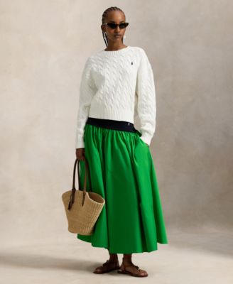 Women's Shirred A-Line Skirt