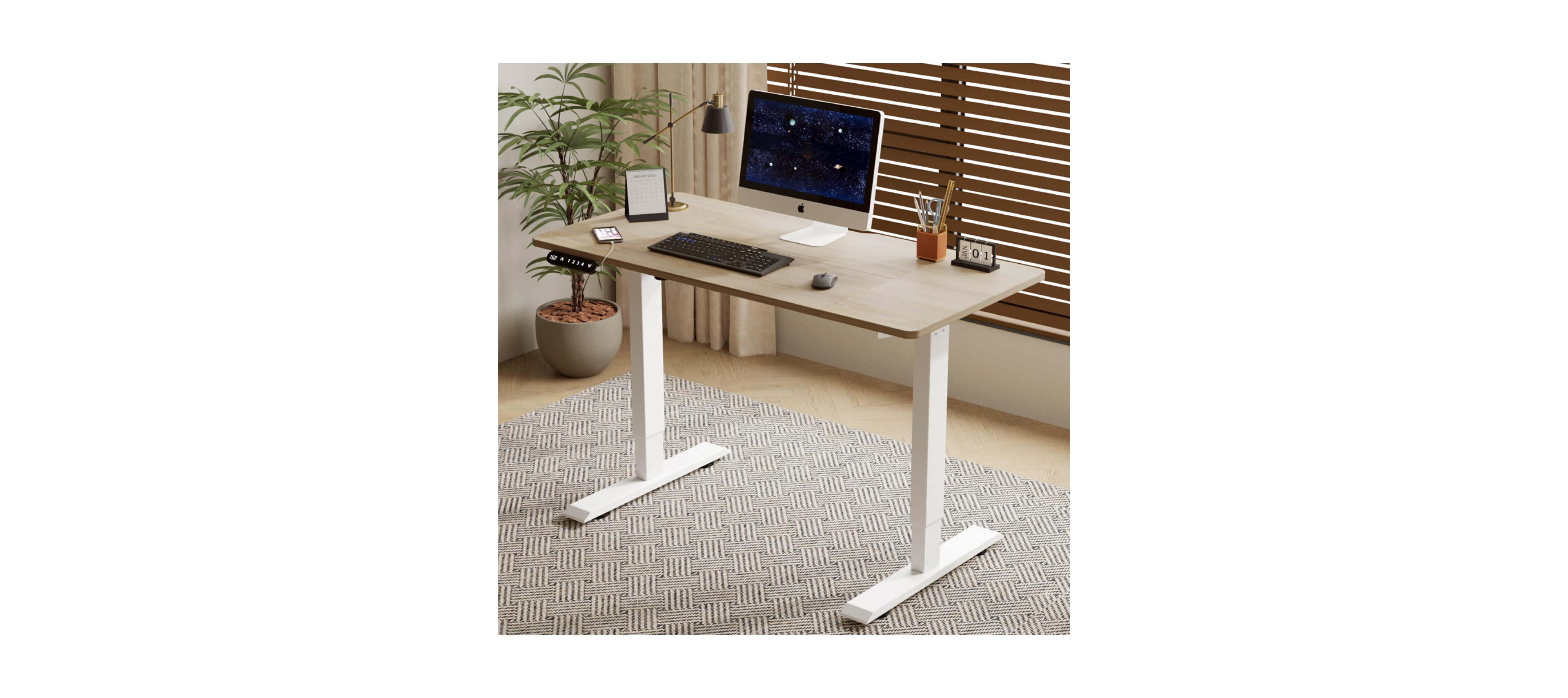 Streamdale Furniture Electric Standing Desk Height Adjustable 47" Oak