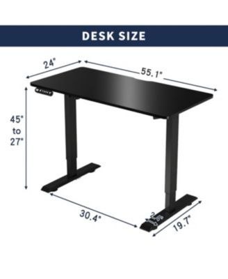 Streamdale Electric Standing Desk Height Adjustable 55" Computer Table