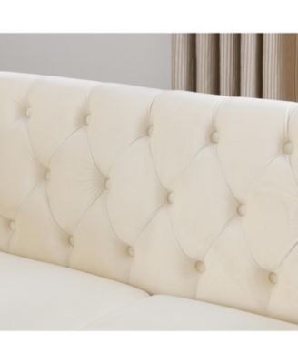 3-seater + 2-seater Combination sofa.Beige Velvet