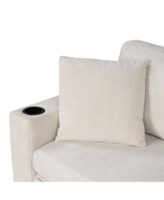 107" Sectional Sofa Bed U-Shape