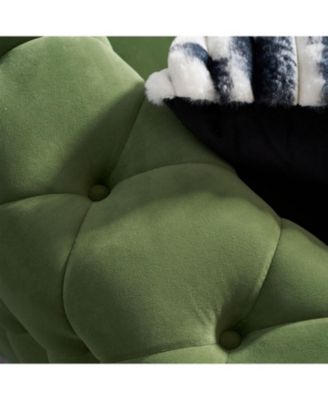Chesterfield Modern Tufted Velvet Living Room Sofa 84.25"W Couch Mint Green