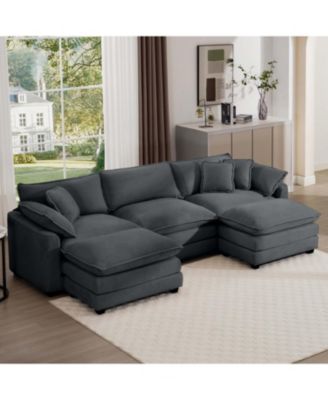 Oversized Modular Corduroy Sofa Set