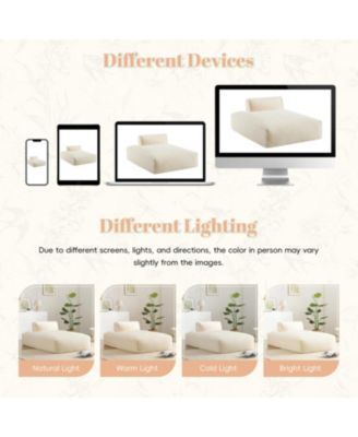 72" Modular Sofa Bed, Left-Facing, Foam-Filled, Free Combination, No Assembly