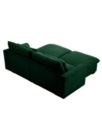 Streamdale Corduroy Two-Seater Sofa with Storage Footrest