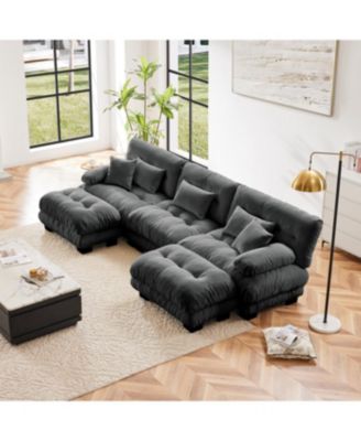 Luxury Modular Sectional Sofa Couch - Oversized U Shaped Cloud Couch
