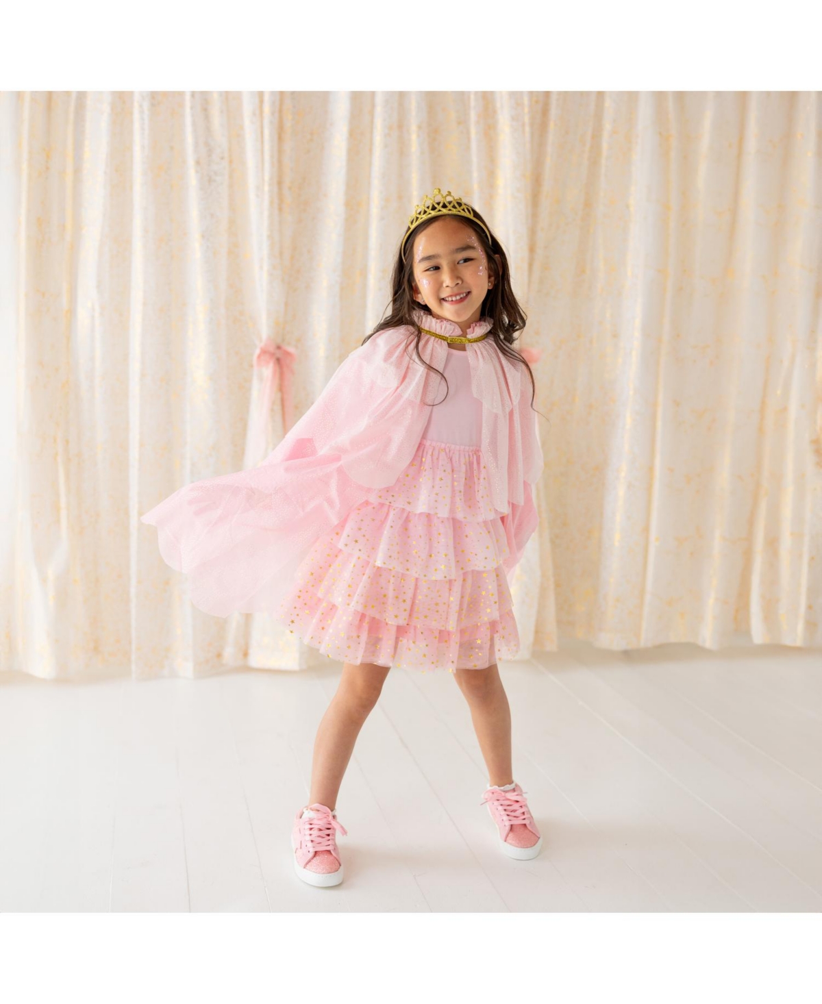 Sweet Wink Toddler Girls Pink Princess Tiered Long Sleeve Tutu Dress