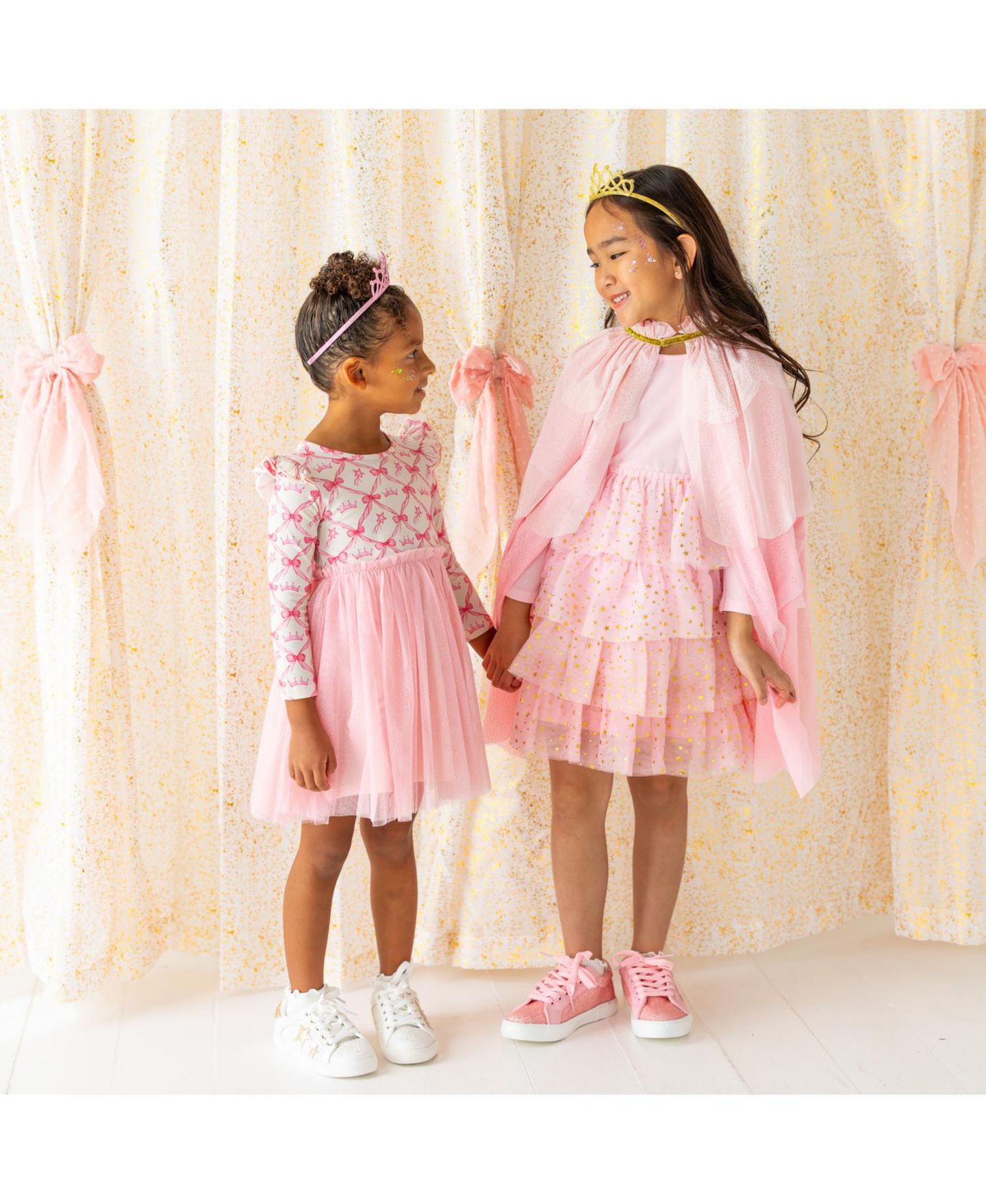 Платье Sweet Wink Pink Princess Tiered Long Sleeve Tutu Dress для девочек, цвет: Розовый — фото 5