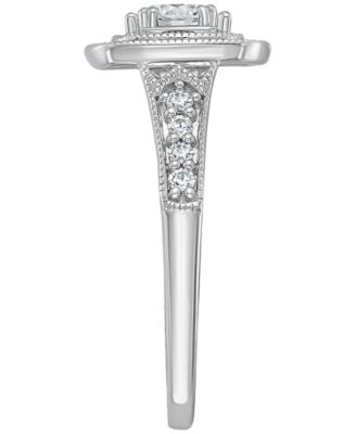 Diamond Cushion Top Engagement Ring (3/4 ct. t.w.) in 14k White Gold