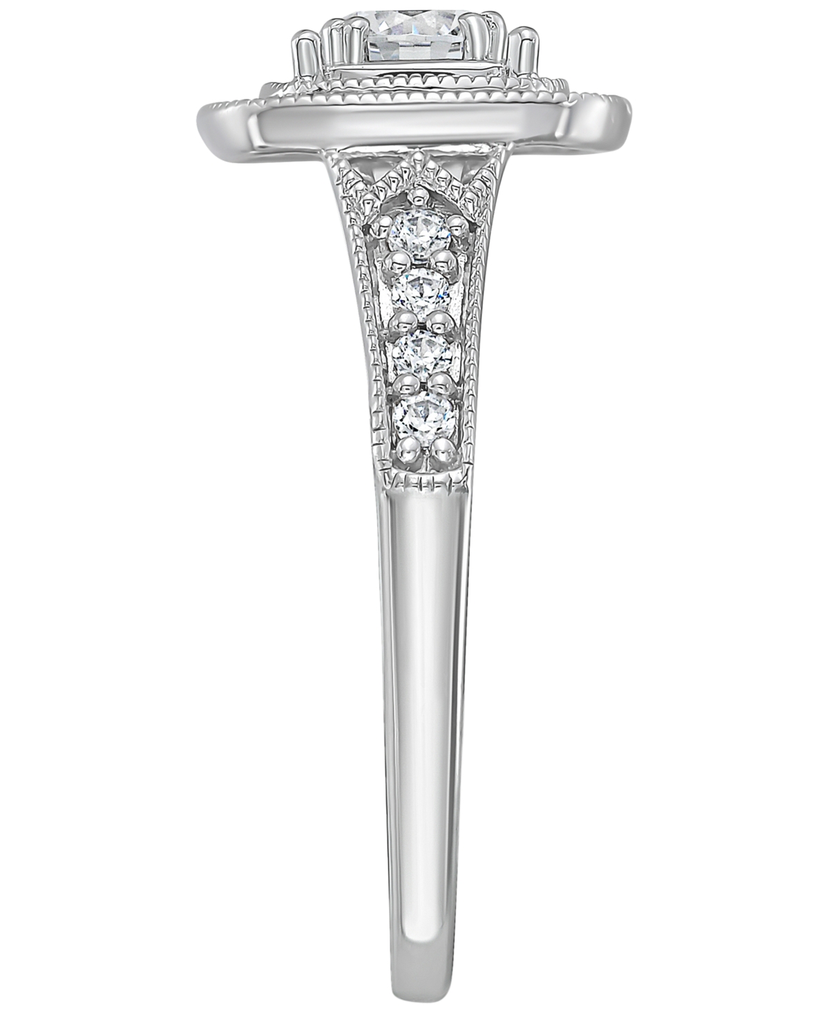 Macy's Diamond Cushion Top Engagement Ring (3/4 ct. t.w.) in 14k White Gold