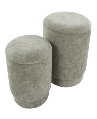 2-Pc. Fabric Marla Upholstered Contemporary Ottoman Set