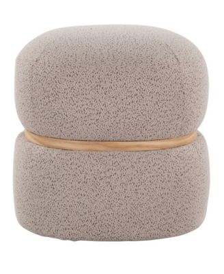 13.5" Fabric Cinch Contemporary Pouf Ottoman