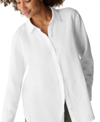 Women's Classic Collar Button-Front Shirt, Regular And Plus Size