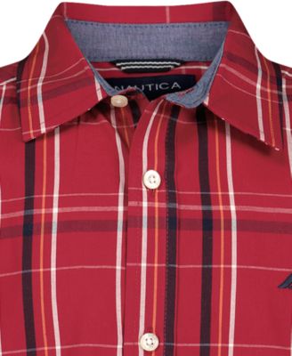 Boys' 8-20 Thin Plaid Long-Sleeve Shirt