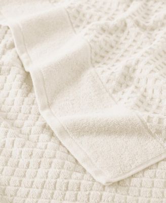 Quick-Drying Cotton Diamond Waffle Textured 2-Piece Oversized Bath Sheet, 68" x 35"