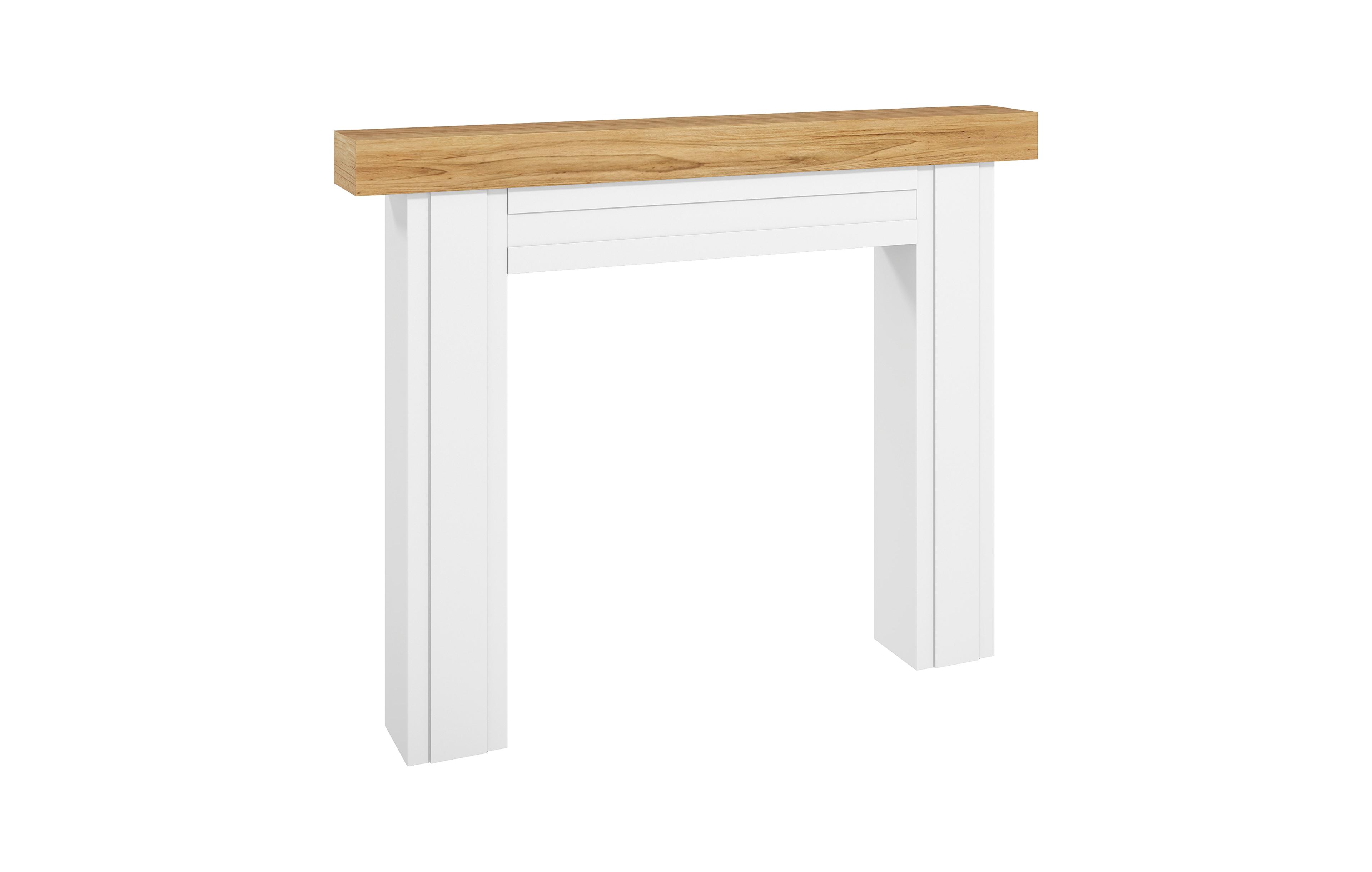 Homcom Modern Fireplace Mantel, Fireplace Surround with Leg, Natural Wood