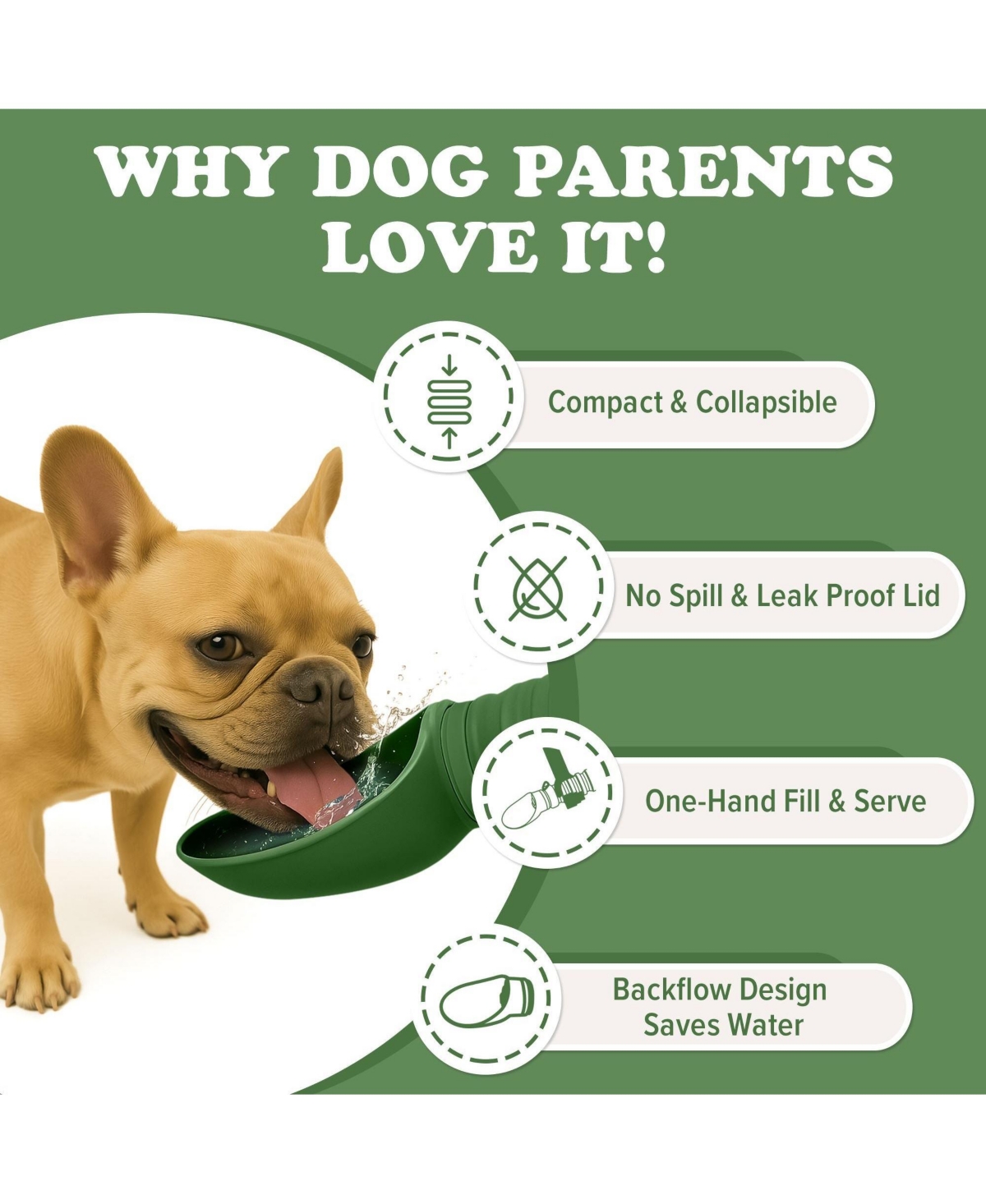 Puppington Collapsible Dog Water Bottle