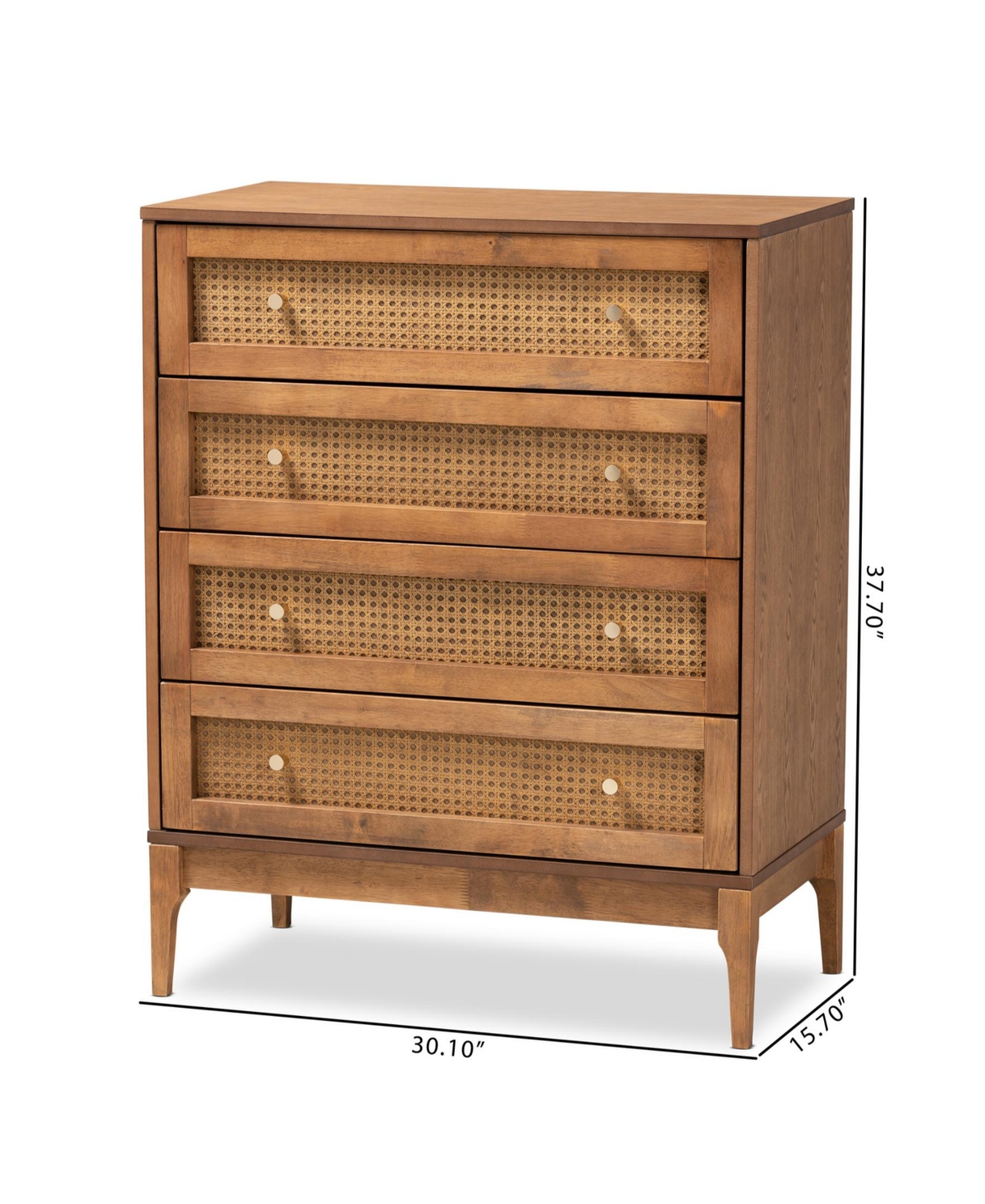 Baxton Studio Ramiel 30.1" Rattan Mid-Century Chest