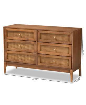 Ramiel 47.2 Rattan Mid-Century Dresser