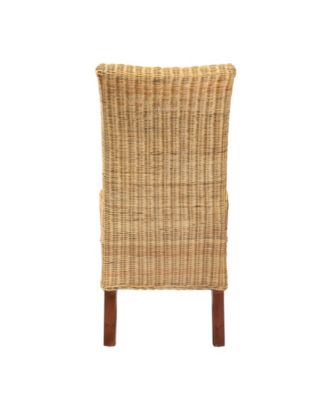 Shamara 21.25" Rattan Bohemian Dining Chair