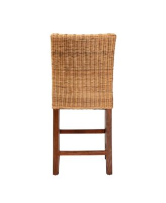 Racquel 19.25" Rattan Bohemian Counter Stool