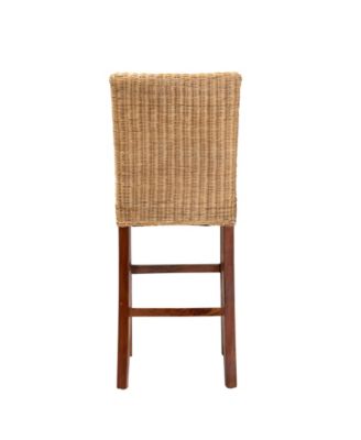 Racquel 44.25" Rattan Bohemian Bar Stool