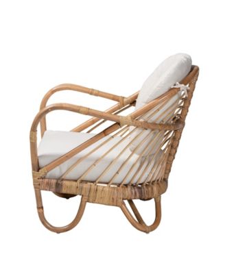Aliane 30" Rattan Bohemian Armchair