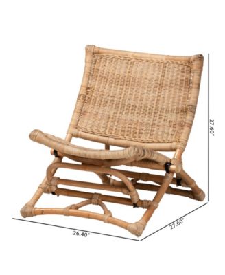 Herrara 27.6" Rattan Bohemian Foldable Lounge Chair