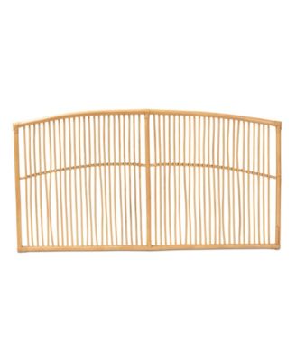 Malvina 2" Rattan Bohemian Queen Wall-mount Headboard