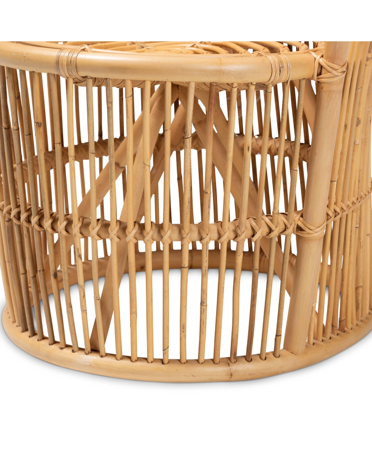 Furniture Narva 31.3" Rattan Bohemian Accent Chair