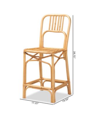 Ivora 19.5" Rattan Bohemian Counter Stool