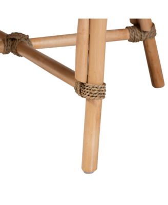 Kyle 24.6" Rattan Bohemian Dining Chair with Cushion