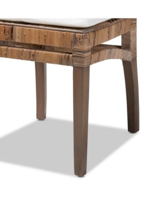 Laluna 21.7" Rattan Bohemian Dining Chair with Cushion