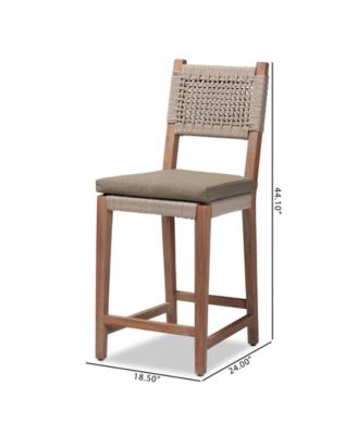 Heyna 24" Wood Mid-Century Counter Stool