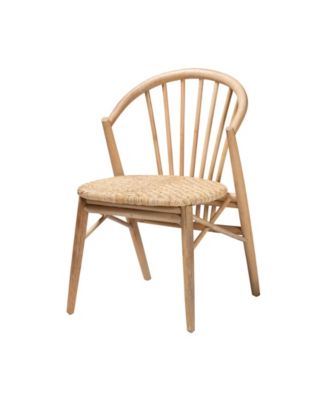 Kobe 21.3" Rattan Mid-Century Dining Chair