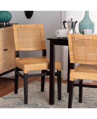 Lesia 22.4" Rattan Bohemian Dining Chair
