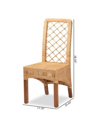Moscow 2-Pc. Rattan Bohemian Dining Chair Set