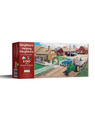 Neighbors Helping Neighbors 300 piece Jigsaw Puzzle for Adults