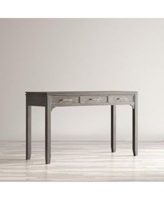 Gramercy Mid-Century Modern Chevron Three Drawer USB Charging Desk