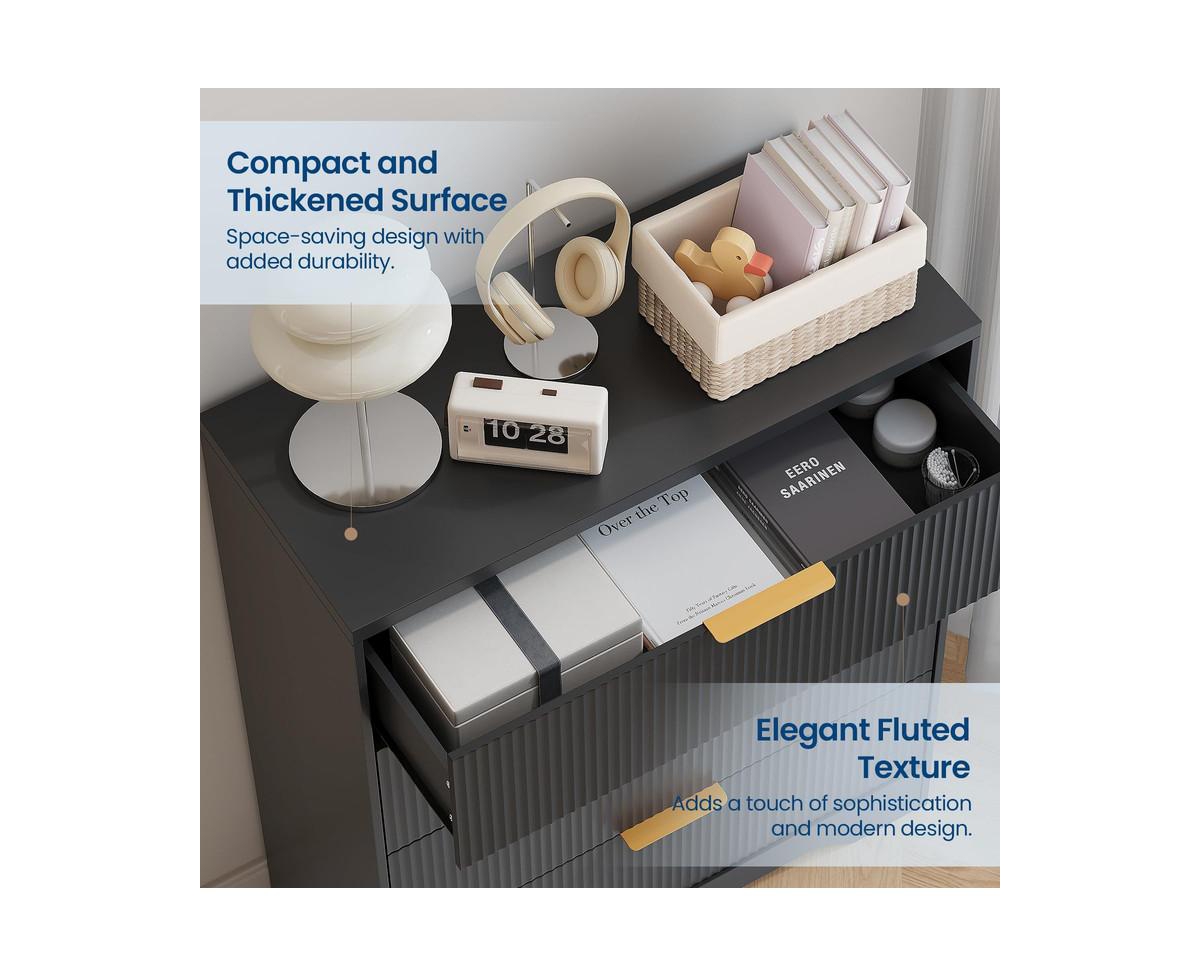 Gaomon Fluted Dresser for Bedroom with Drawers