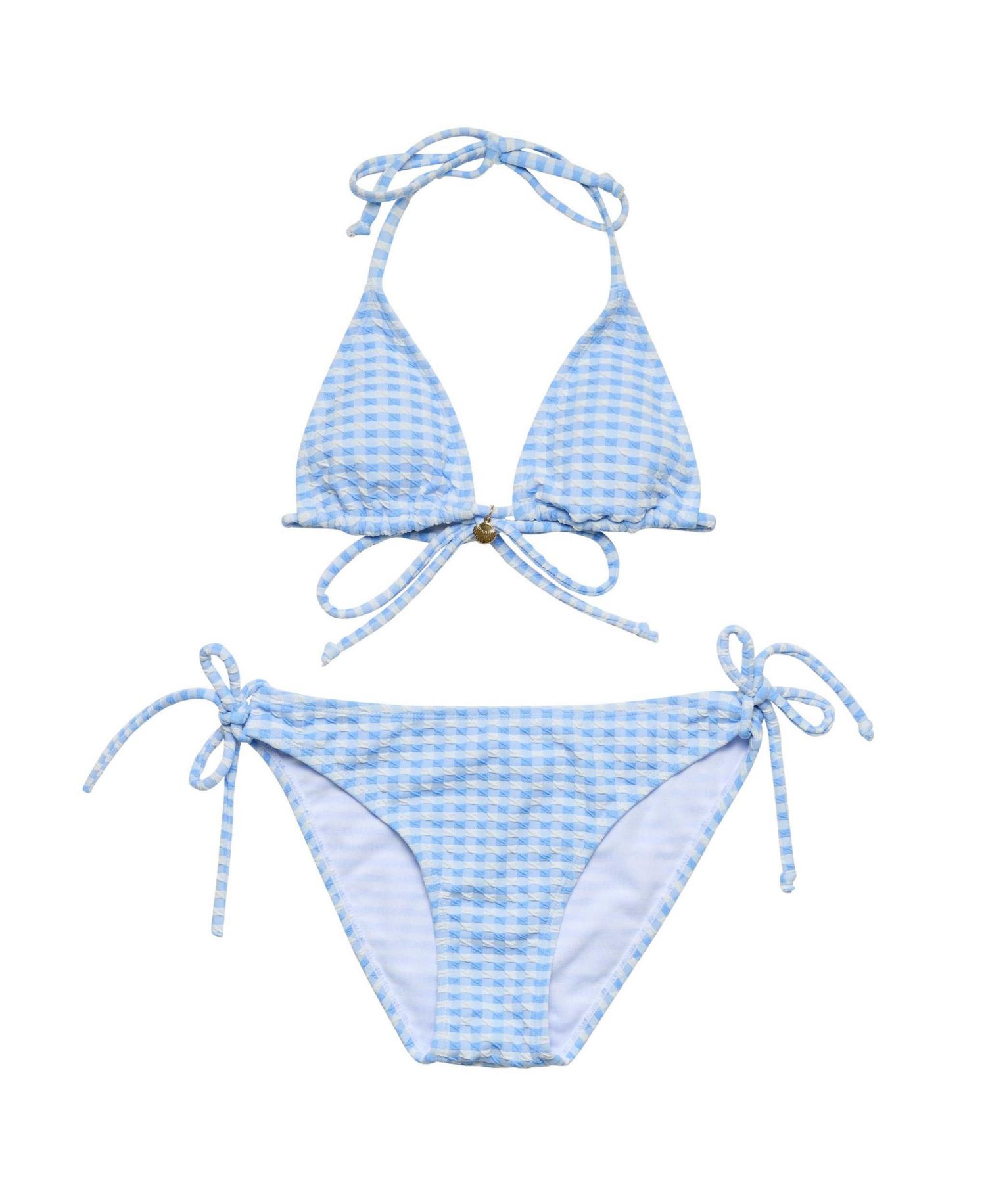 Big Girls Seaside Gingham Teen Triangle Bikini
