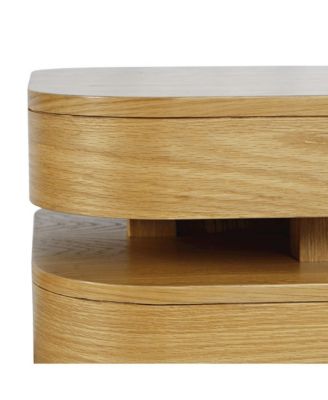 Brix Mid-Century Modern Floating Sculpture Layered Square End Table