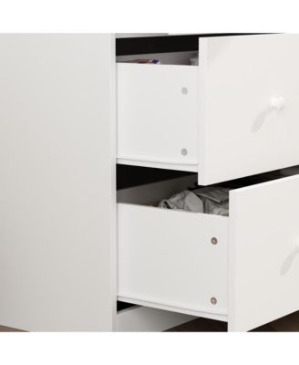 5-Drawers Changing Table, Dresser Vanity Table Chest of Drawers Storage Cabinet with Shelf