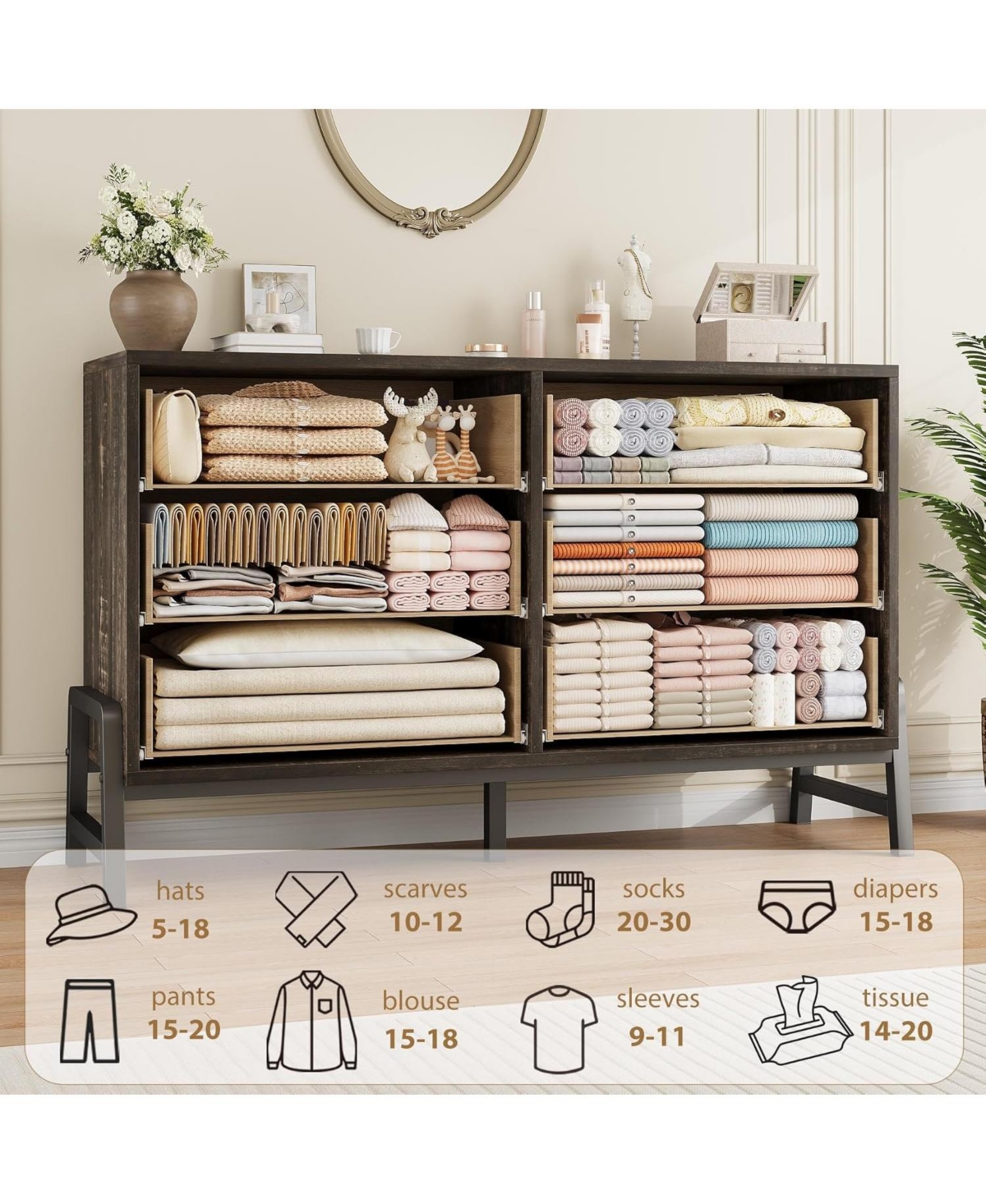 Gaomon 6 - Drawer Dresser - Mdf & Pb Board, R