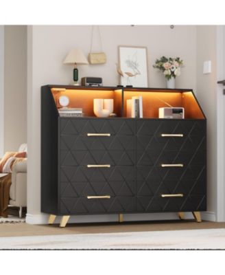6 Drawer Double Dresser with Charging Station