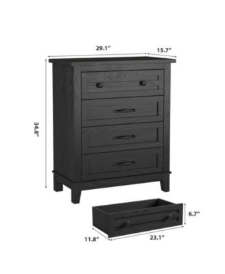 34.8" Tall Vertical Drawer Dresser with Large Storage