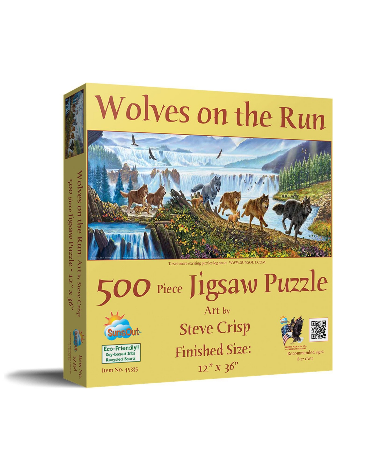 SunsOut Wolves on the Run 500 piece Jigsaw Puzzle for Adults