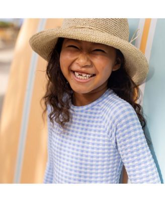 Little Girls Seaside Gingham Leg Frill Surf Suit